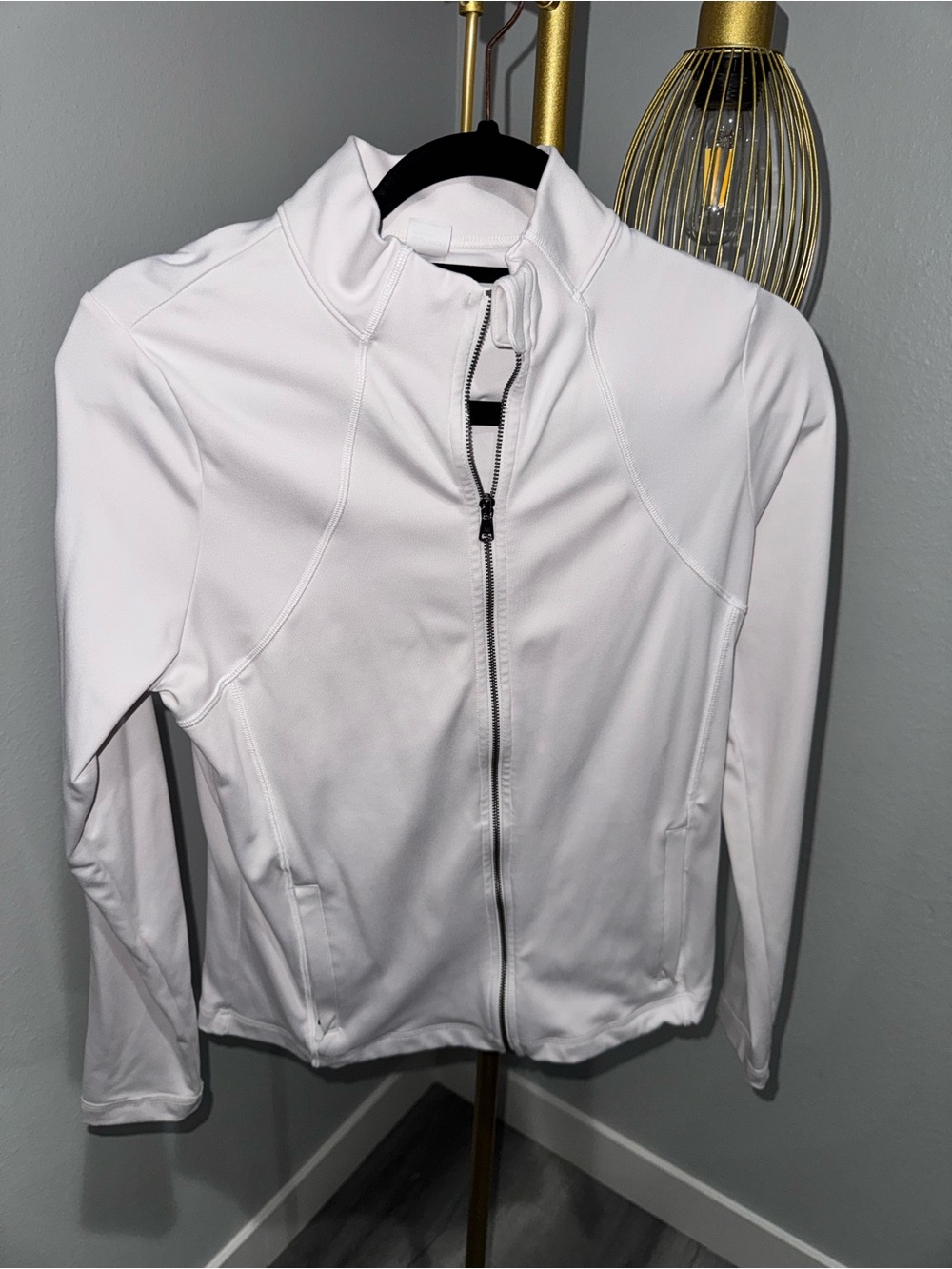 Gilly Hicks White Full-Zip Performance Jacket